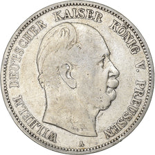 German States, PRUSSIA, Wilhelm I, 5 Mark, 1876, Berlin, Silver, EF(40-45)