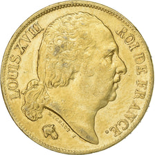 Frankreich, Louis XVIII, 20 Francs, Louis XVIII, 1817, Bayonne, Gold, S+