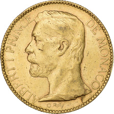 Monaco, Albert I, 100 Francs, 1895, Paris, Gold, AU(50-53)