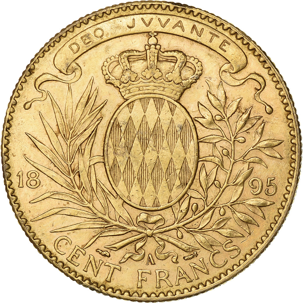Monaco, Albert I, 100 Francs, 1895, Paris, Gold, AU(50-53)