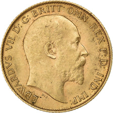Grande-Bretagne, Edward VII, 1/2 Sovereign, 1909, British Royal Mint, Or, TTB+