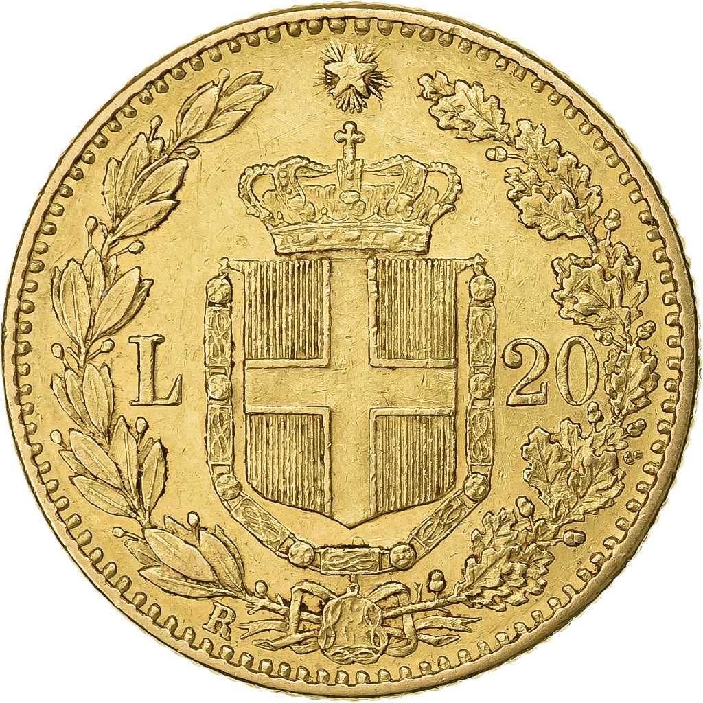 Italie, Umberto I, 20 Lire, 1882, Rome, Or, TTB, KM:21