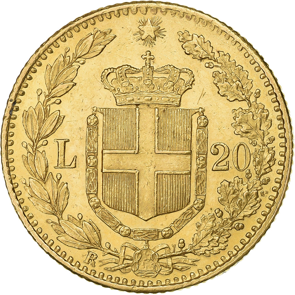 Italie, Umberto I, 20 Lire, 1882, Rome, Or, SUP, KM:21