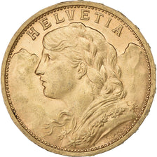 Suiza, 20 Francs, Vreneli, 1902, Bern, Oro, MBC, KM:35.1