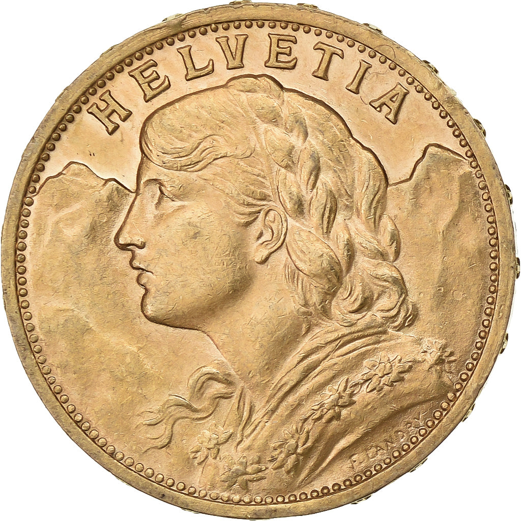 Suiza, 20 Francs, Vreneli, 1900, Bern, Oro, SC, KM:35.1