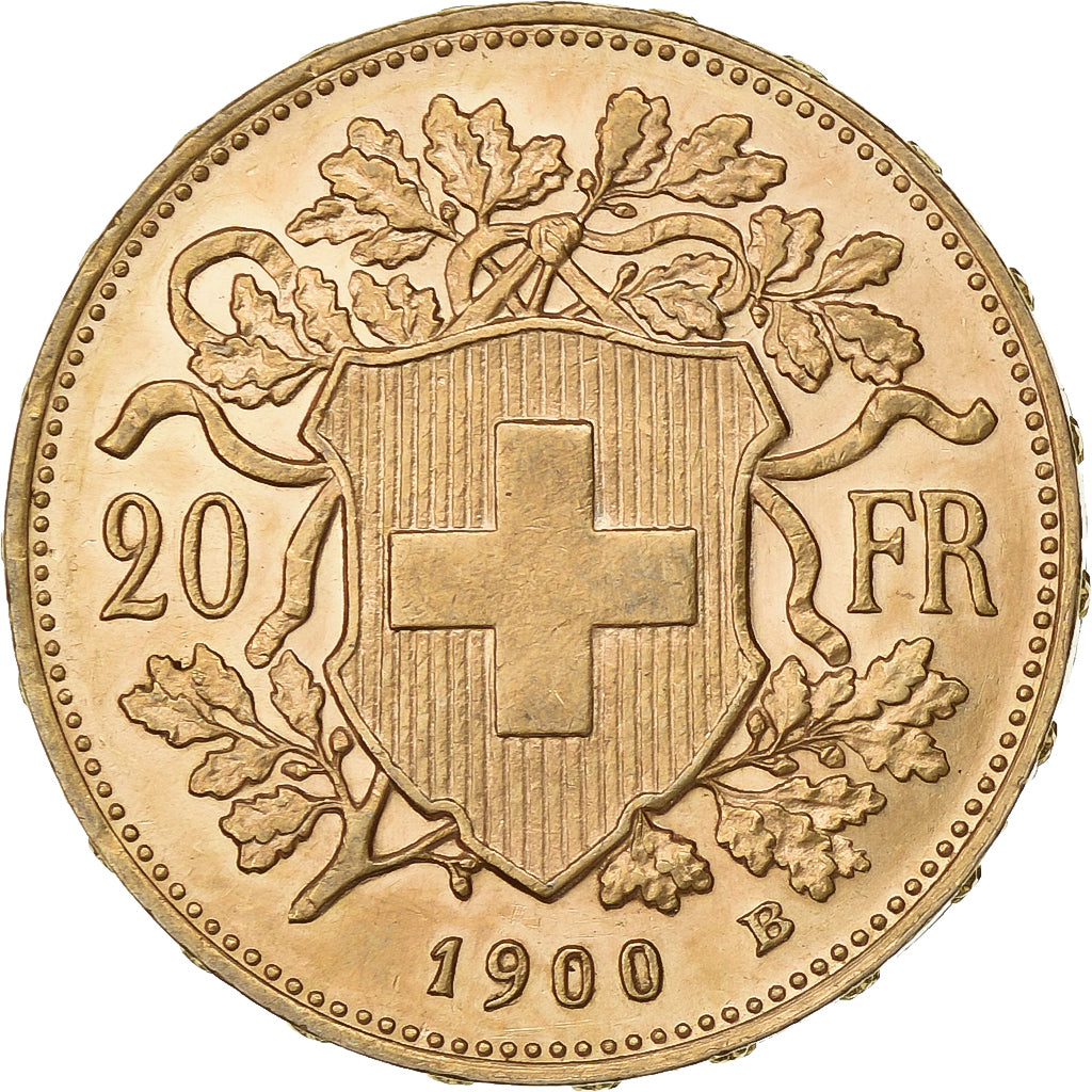 Suiza, 20 Francs, Vreneli, 1900, Bern, Oro, SC, KM:35.1