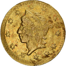 Verenigde Staten, 1/4 Dollar, California Fractional Gold, 1860, Goud, ZF, KM:5.4