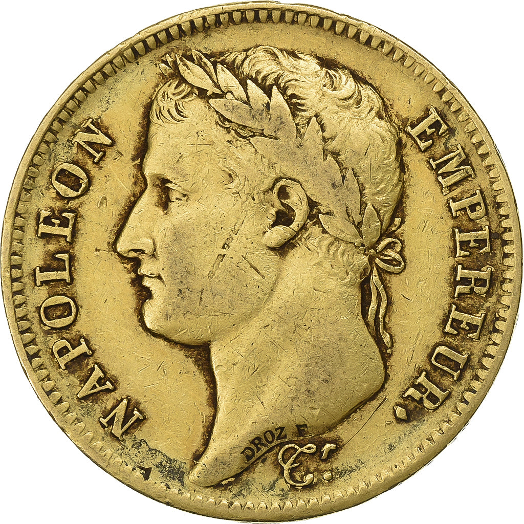 Frankreich, Napoleon I, 40 Francs, 1808, Paris, Gold, S+, Gadoury:1083, KM:688.1