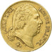 Francja, Louis XVIII, 20 Francs, 1817, Paris, Złoto, EF(40-45), Gadoury:1028