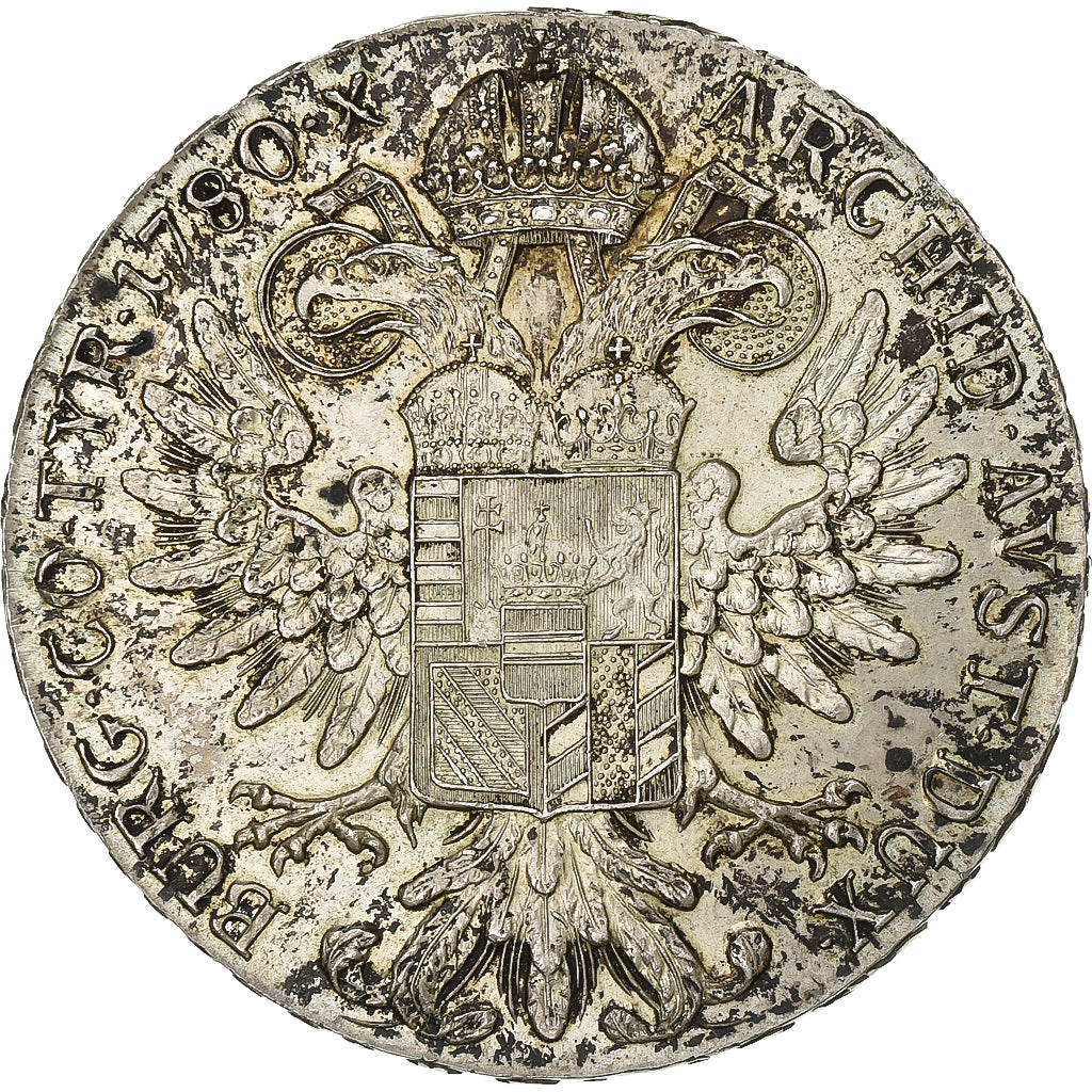 Austria, Maria Theresa, Thaler, 1780, Vienna, Ponowne bicie, Srebro, MS(63)