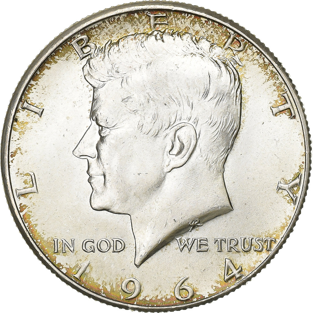 United States, Kennedy, Half Dollar, 1964, Philadelphia, Silver, AU(55-58)
