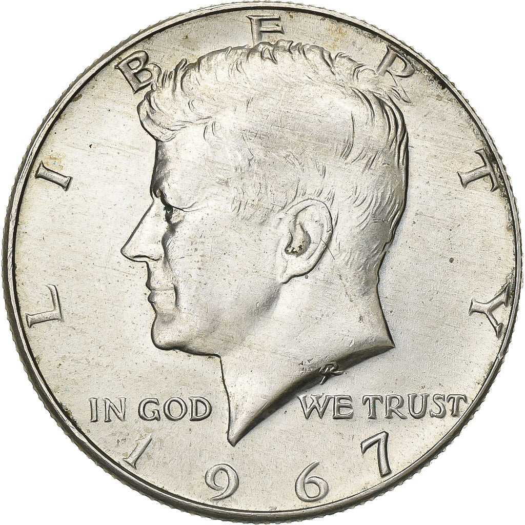 United States, Kennedy, Half Dollar, 1967, Philadelphia, Silver, AU(55-58)