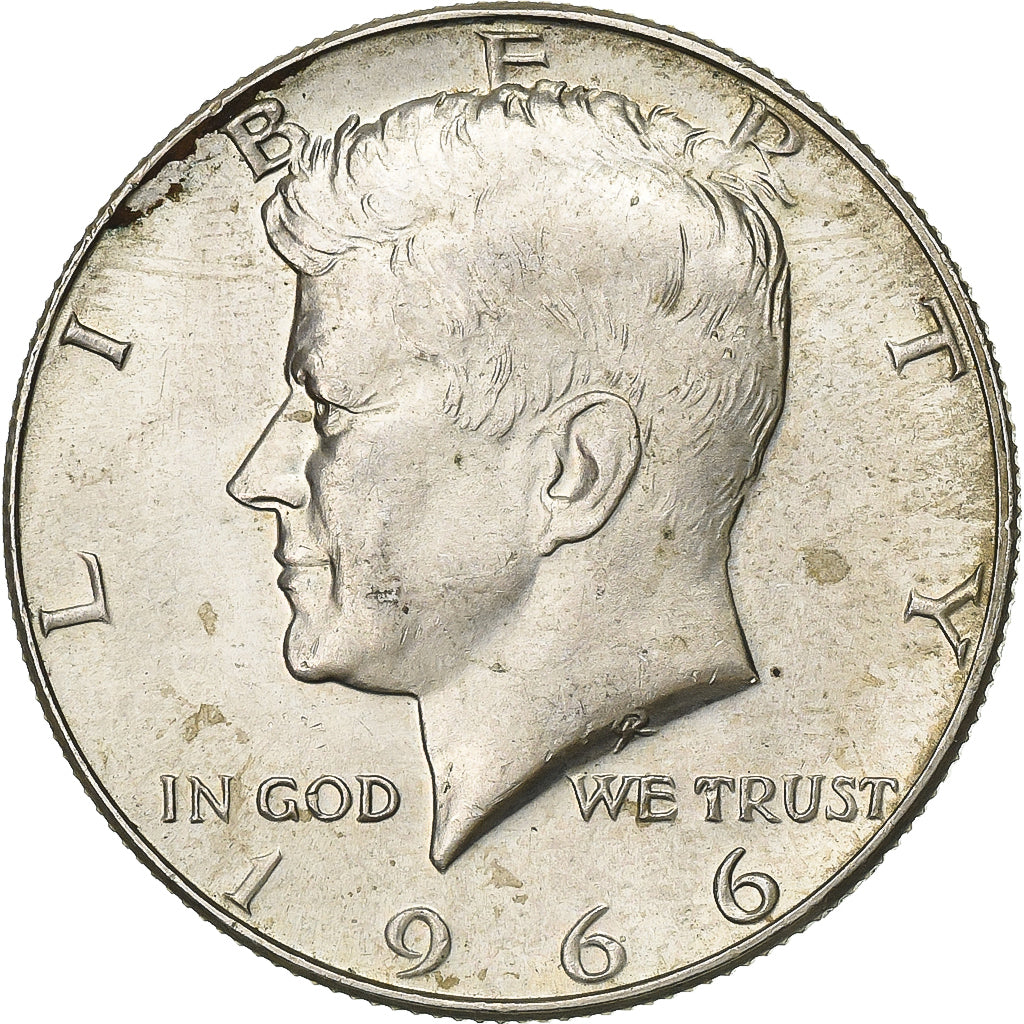 United States, Kennedy, Half Dollar, 1966, Philadelphia, Silver, EF(40-45)