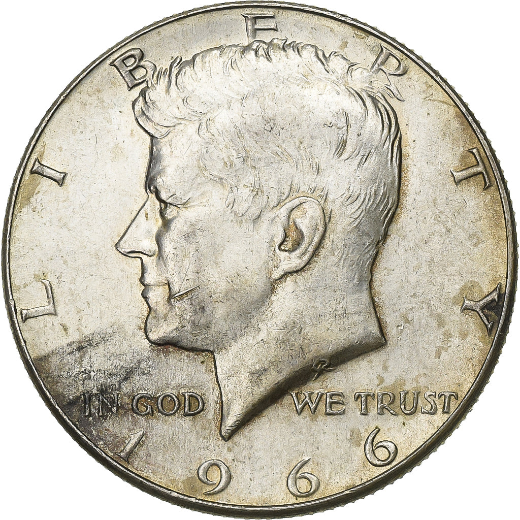 United States, Kennedy, Half Dollar, 1966, Philadelphia, Silver, VF(30-35)