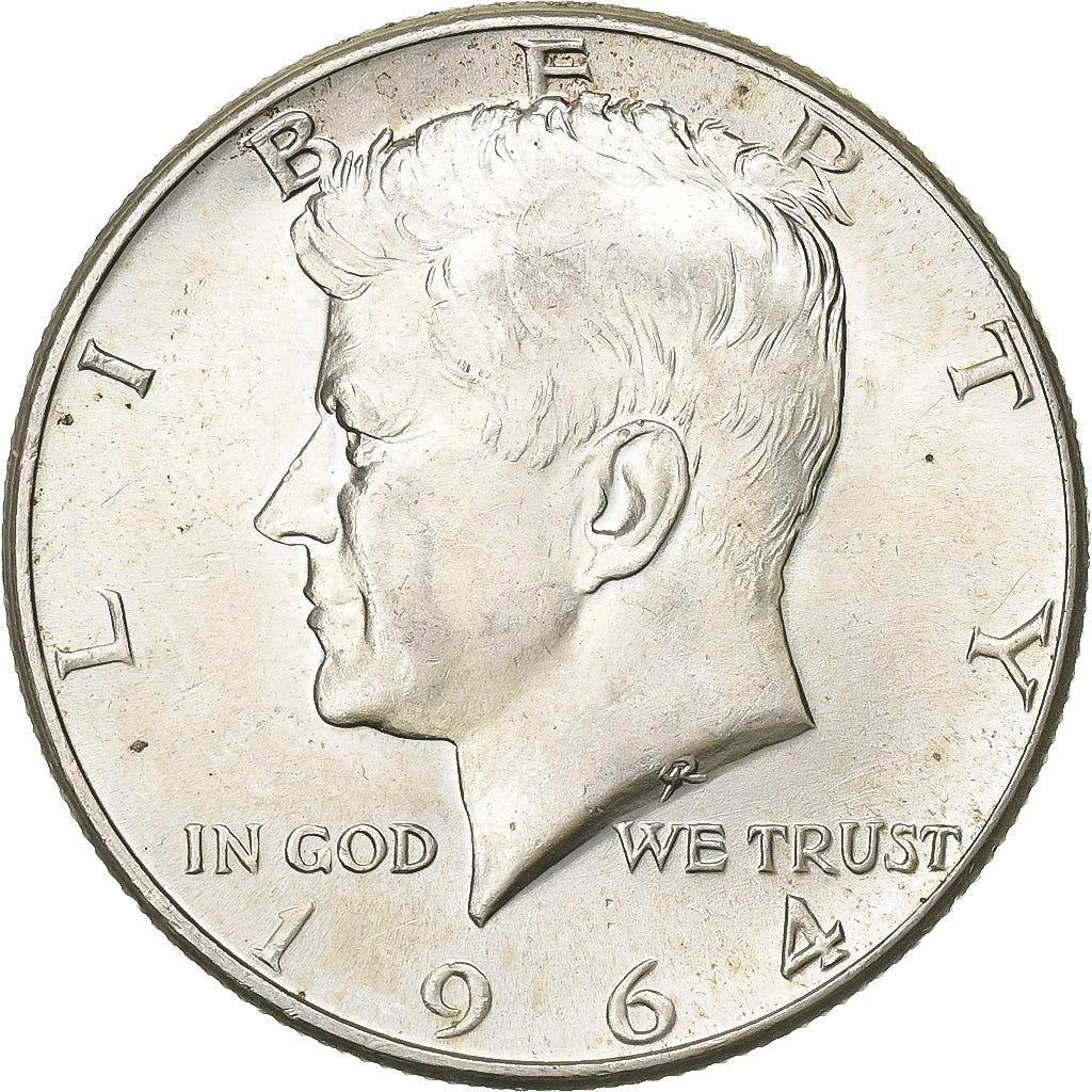 United States, Kennedy, Half Dollar, 1964, Philadelphia, Silver, AU(55-58)
