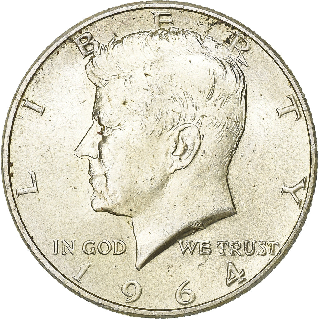 United States, Kennedy, Half Dollar, 1964, Philadelphia, Silver, EF(40-45)