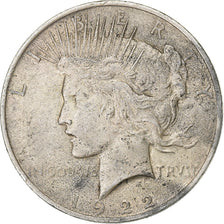 United States, Dollar, Peace, 1922, Philadelphia, Silver, AU(50-53), KM:150