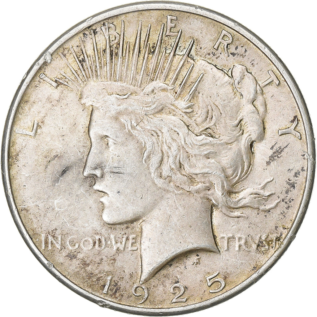 United States, Dollar, Peace, 1925, Philadelphia, Silver, VF(30-35), KM:150