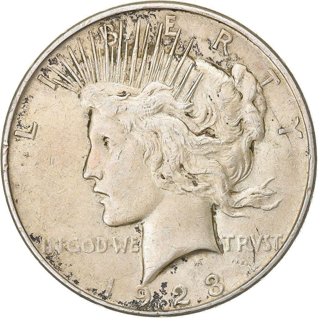 United States, Dollar, Peace, 1923, Denver, Silver, VF(30-35), KM:150