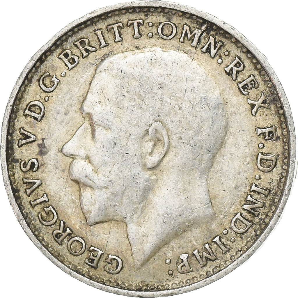 Großbritannien, George V, 3 Pence, 1914, British Royal Mint, Silber, SS, KM:813