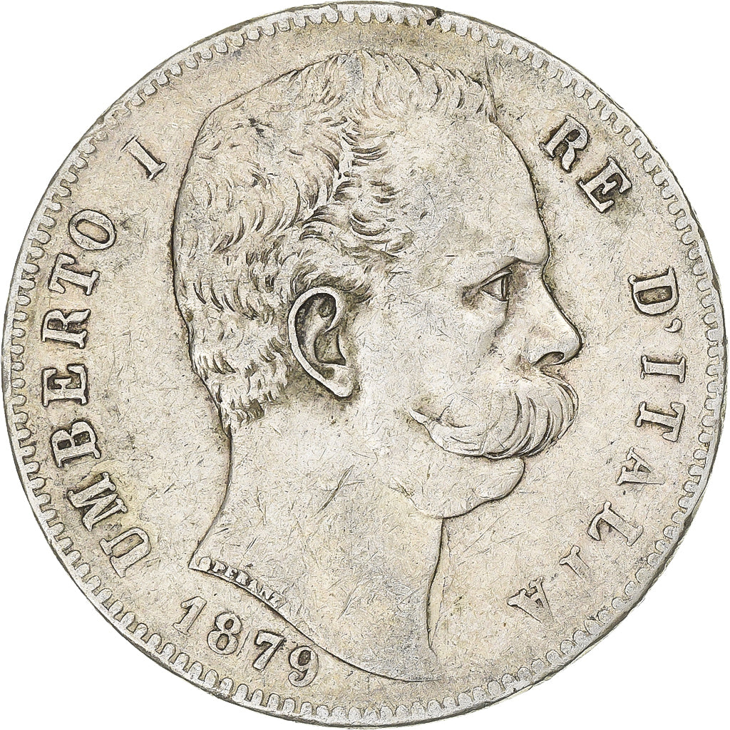 Italy, Umberto I, 5 Lire, 1879, Rome, Silver, EF(40-45), KM:20