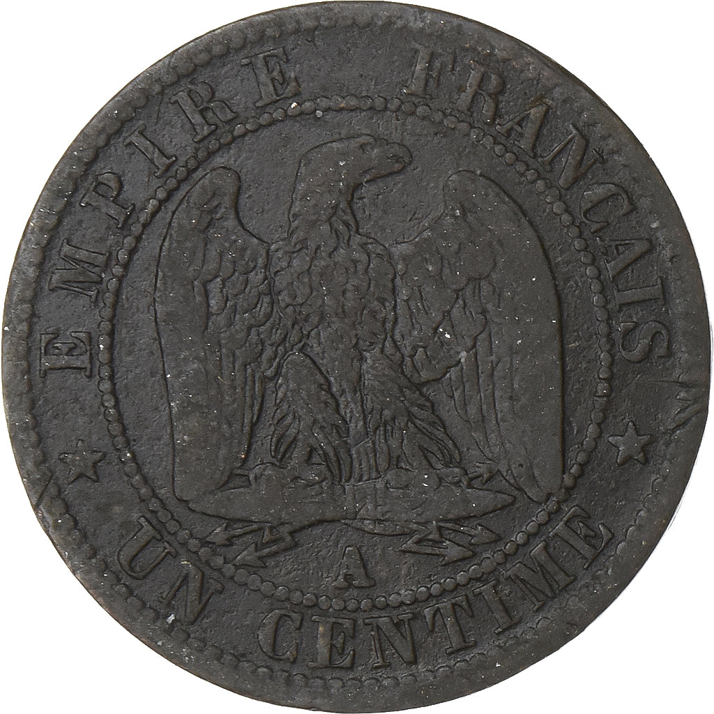 France, Napoleon III, Centime, 1855, Paris, Bronze, VF(20-25), Gadoury:86