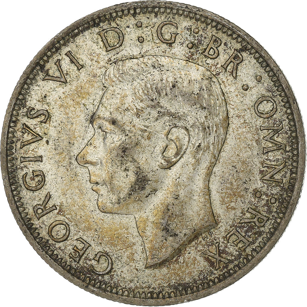 Gran Bretagna, George VI, 1/2 Crown, 1939, British Royal Mint, Argento, MB+