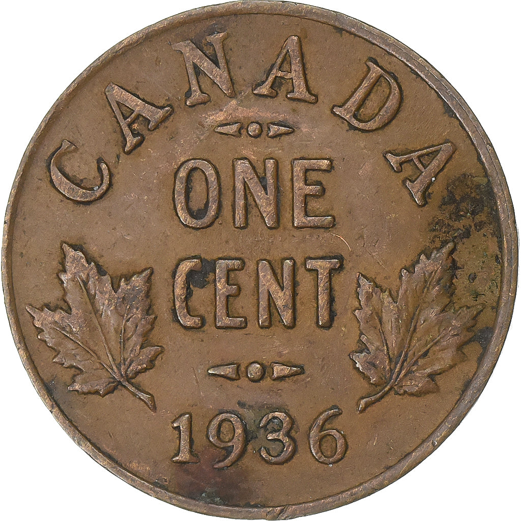 Canada, George V, Cent, 1936, Royal Canadian Mint, Bronzen, ZF+, KM:28