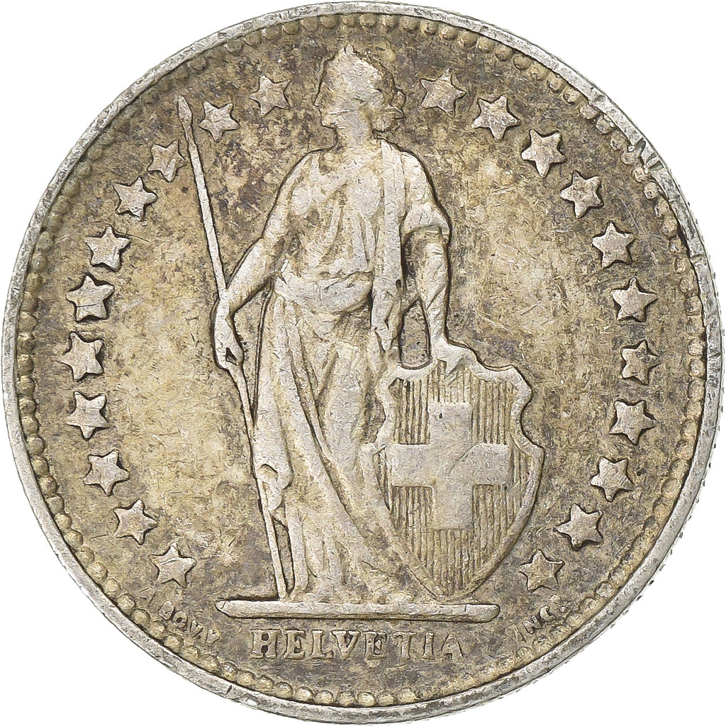 Switzerland, 1/2 Franc, 1921, Bern, Silver, AU(50-53), KM:23
