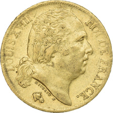 Francia, Louis XVIII, 20 Francs, 1818, Paris, Oro, BB, Gadoury:1028