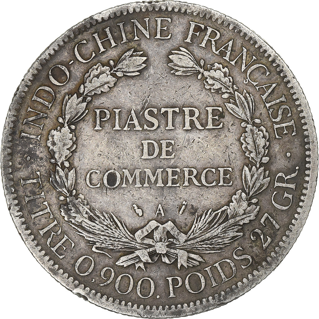 French Indochina, Piastre, 1895, Paris, Commerce, Silber, S+, KM:5a.1