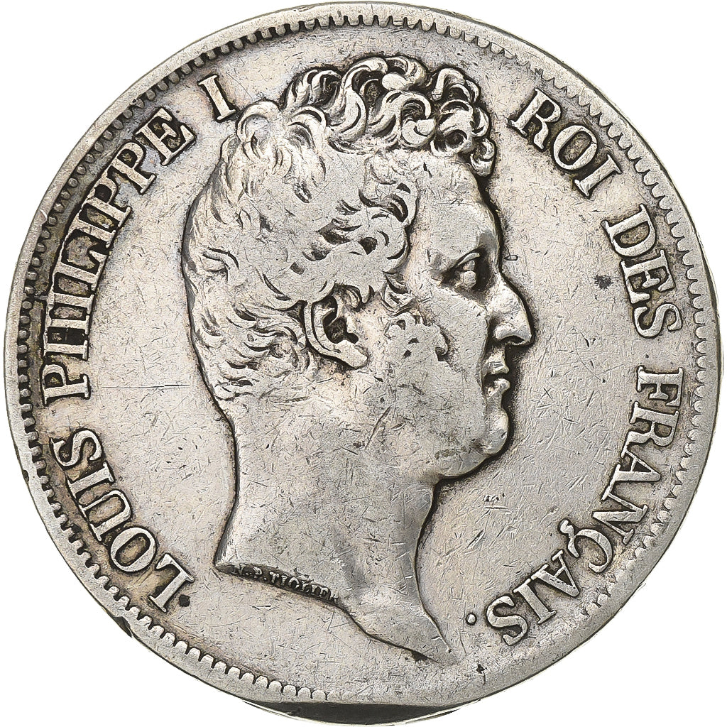 France, Louis-Philippe Ier, 5 Francs, 1831, Paris, Clipped, Argent, TB+