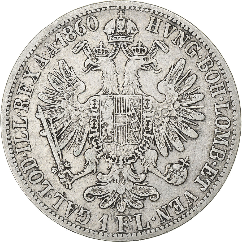 Österreich, François-Joseph Ier, Florin, 1860, Vienna, Silber, SS, KM:2219