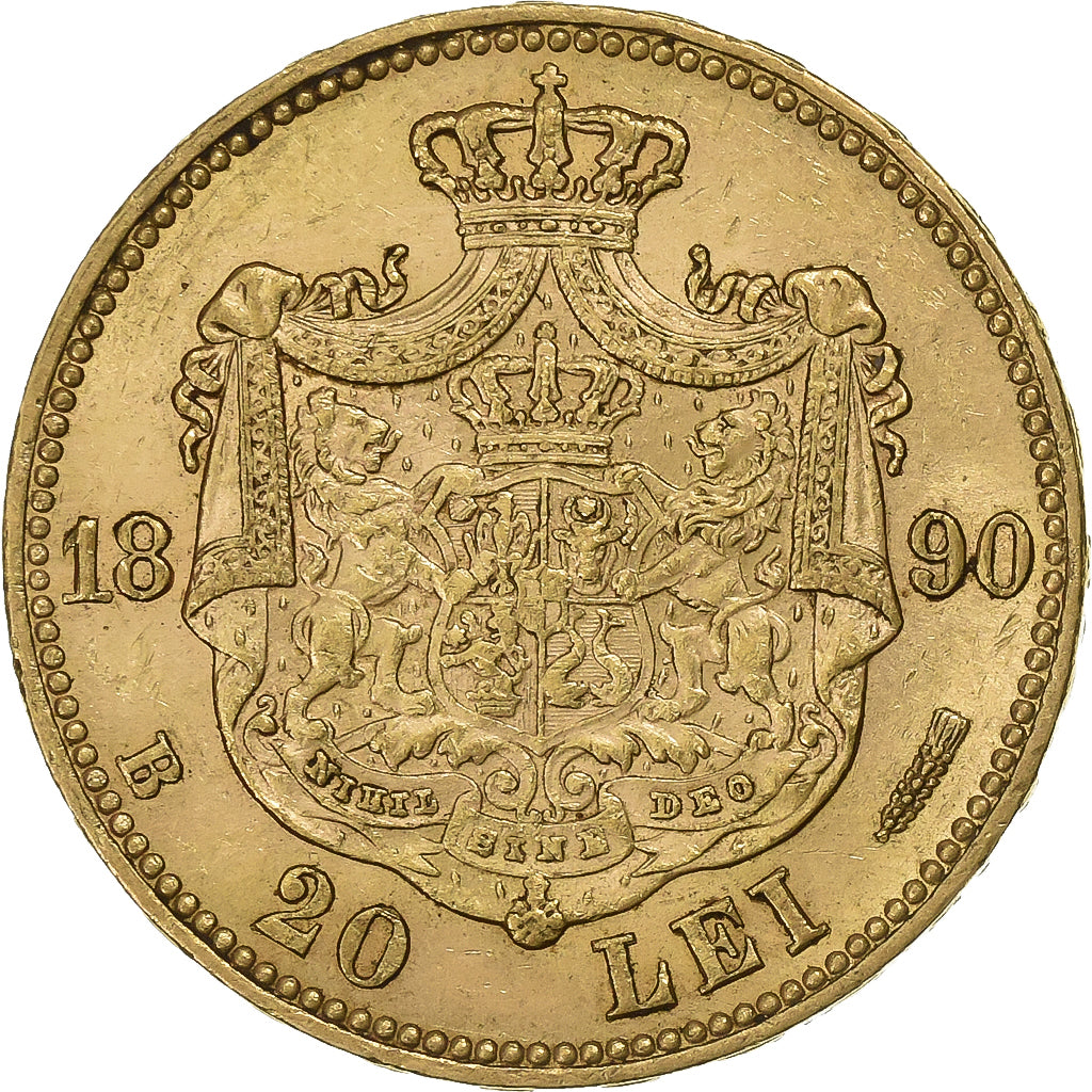 Roumanie, Carol I, 20 Lei, 1890, Bucharest, Or, TTB+, KM:20