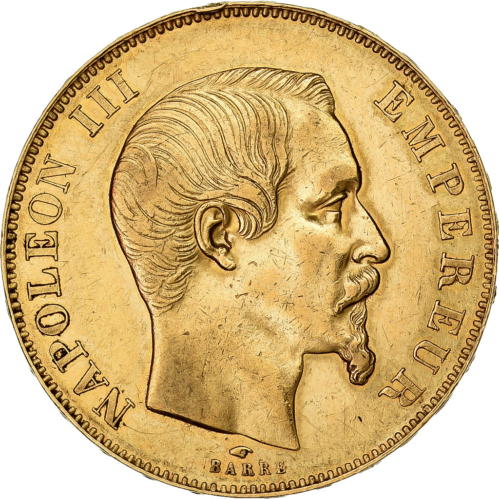Francia, Napoleon III, 50 Francs, 1857, Paris, Oro, MBC+, Gadoury:1111, KM:785.1