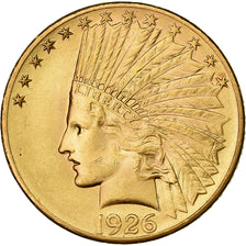 United States, 10 Dollars, Indian Head, 1926, Philadelphia, Gold, AU(50-53)
