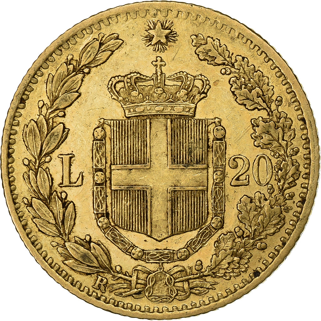 Italie, Umberto I, 20 Lire, 1882, Rome, Or, SUP, KM:21