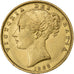 Great Britain, Victoria, Sovereign, 1863, London, Union Shield, Gold, AU(55-58)