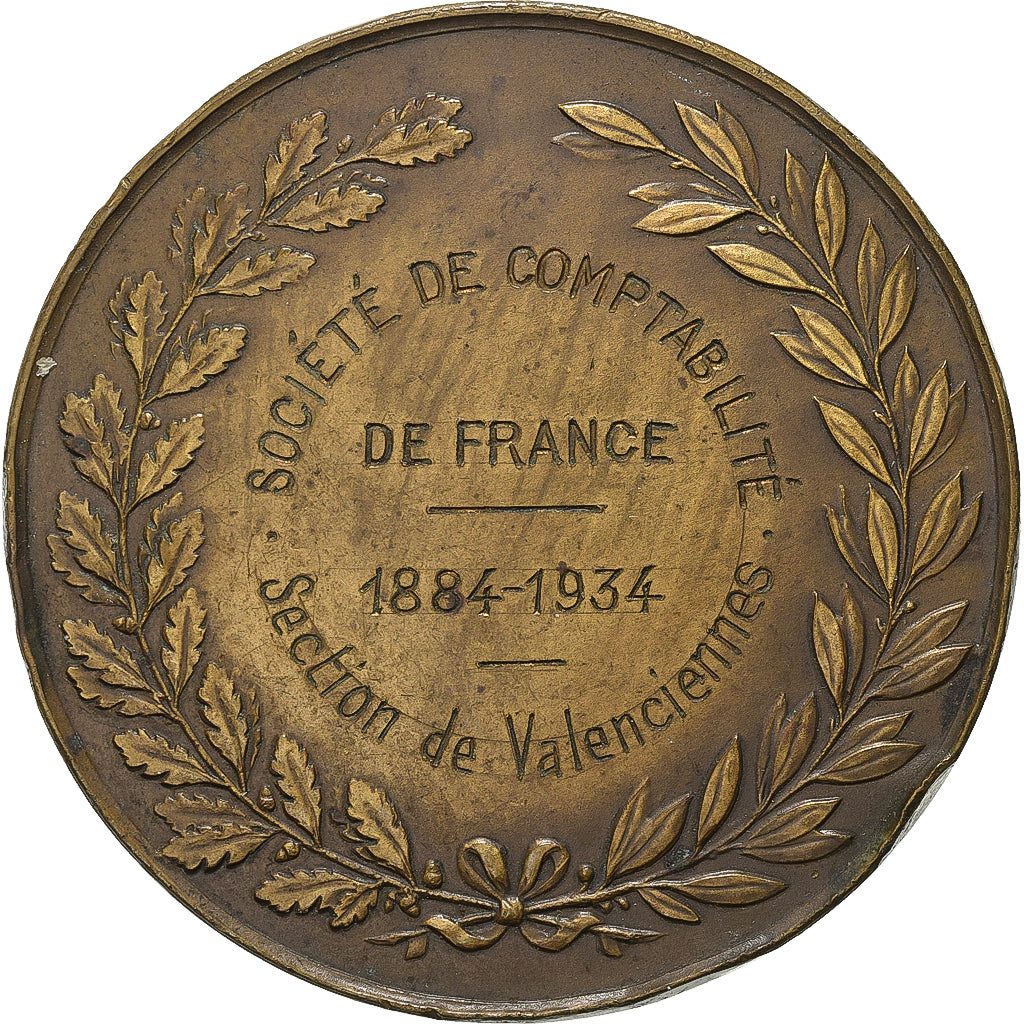 Francia, medaglia, 1934, Valenciennes, Bronzo, E.LEMOINE. GR., BB