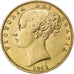 Great Britain, Victoria, Sovereign, 1861, London, Union Shield, Gold, AU(55-58)