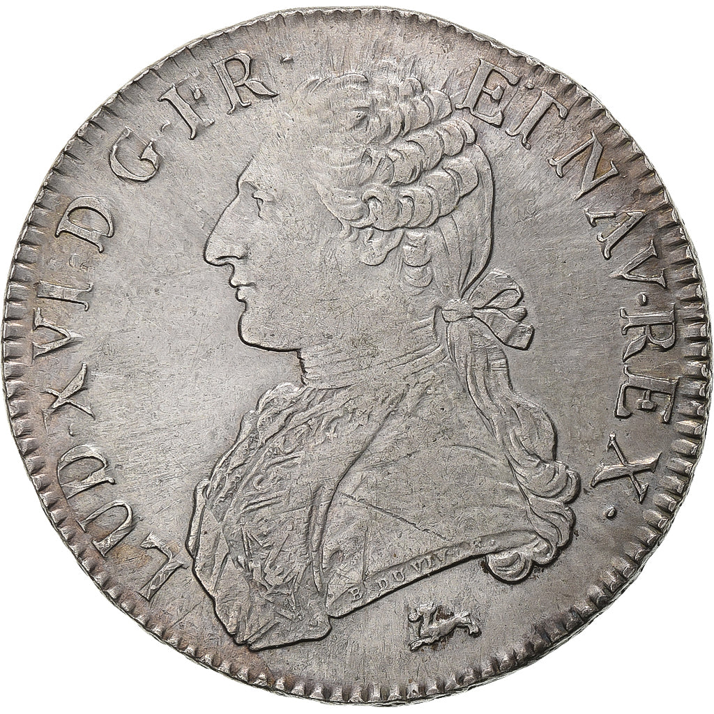 Frankreich, Louis XVI, Ecu, aux branches d'olivier, 1784, Orléans, Silber, SS+