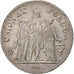 France, 5 Francs, Union et Force, An 10, Bordeaux, Silver, VF(30-35)