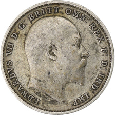 Gran Bretagna, Edward VII, 3 Pence, 1907, London, Argento, MB+, KM:797