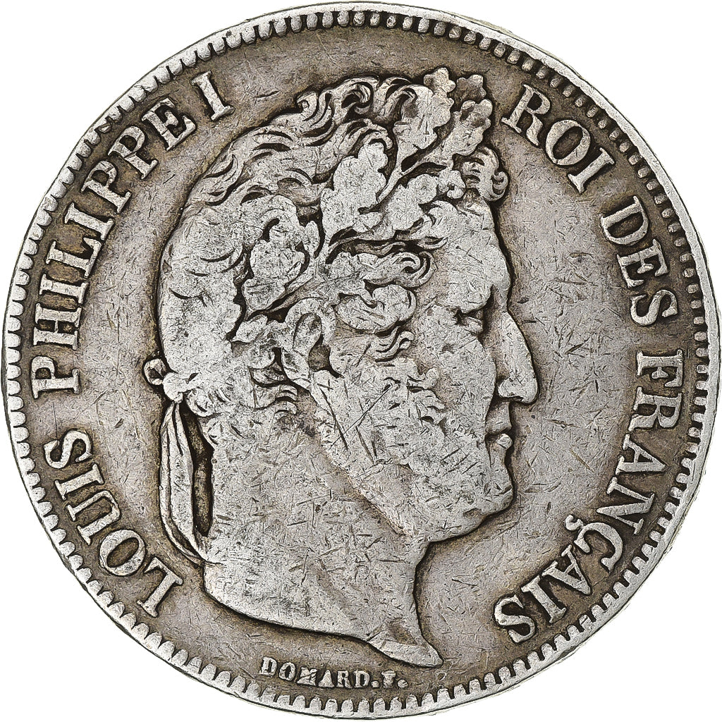 France, Louis-Philippe Ier, 5 Francs, 1833, Nantes, Argent, TB+, Gadoury:678