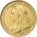 Great Britain, Victoria, 1/2 Sovereign, Old head, 1901, London, Gold, MS(60-62)