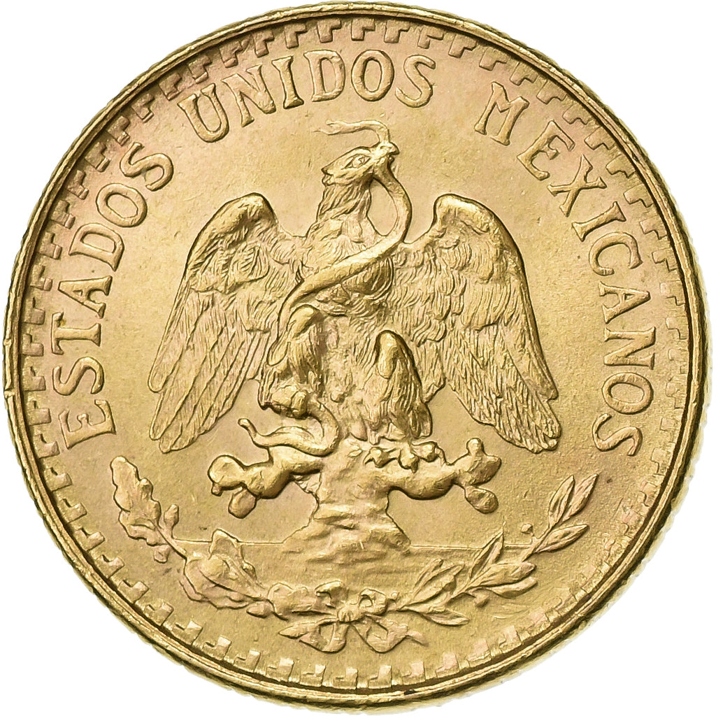México, 2 Pesos, 1945, Mexico City, Oro, EBC+, KM:461