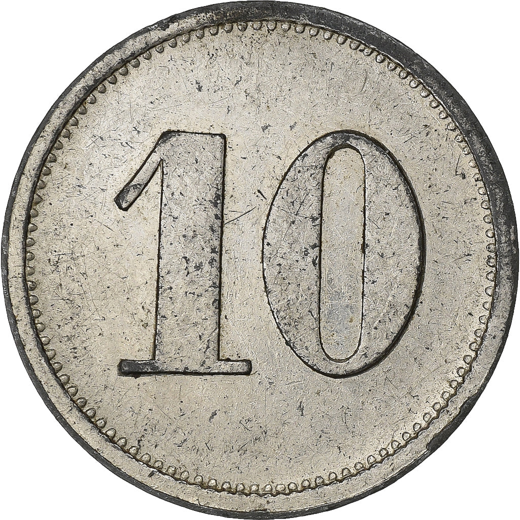 Germany, Werth-Mark, 10 Pfennig, SENNELAGER, AU(50-53), Nickel plated zinc