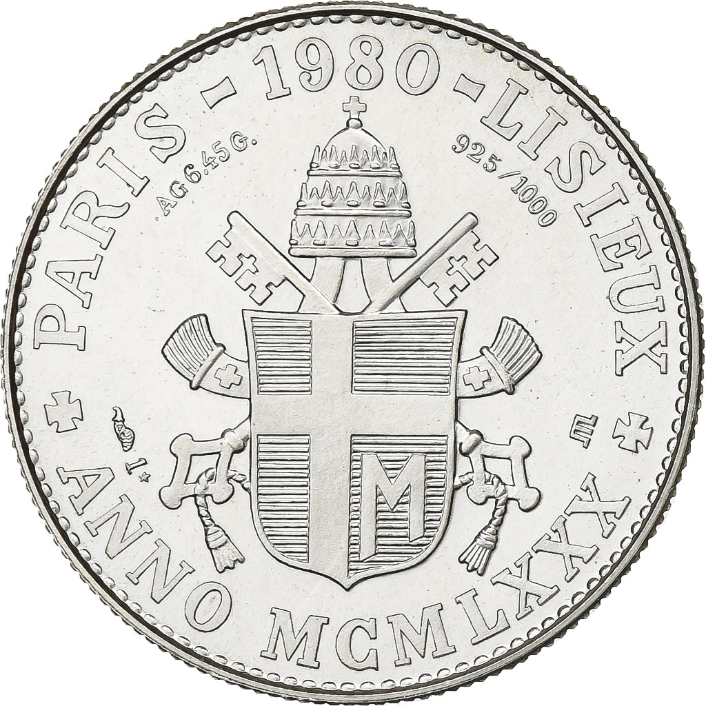 Frankrijk, Medaille, Jean-Paul II, Paris-Lisieux, 1980, Monnaie de Paris