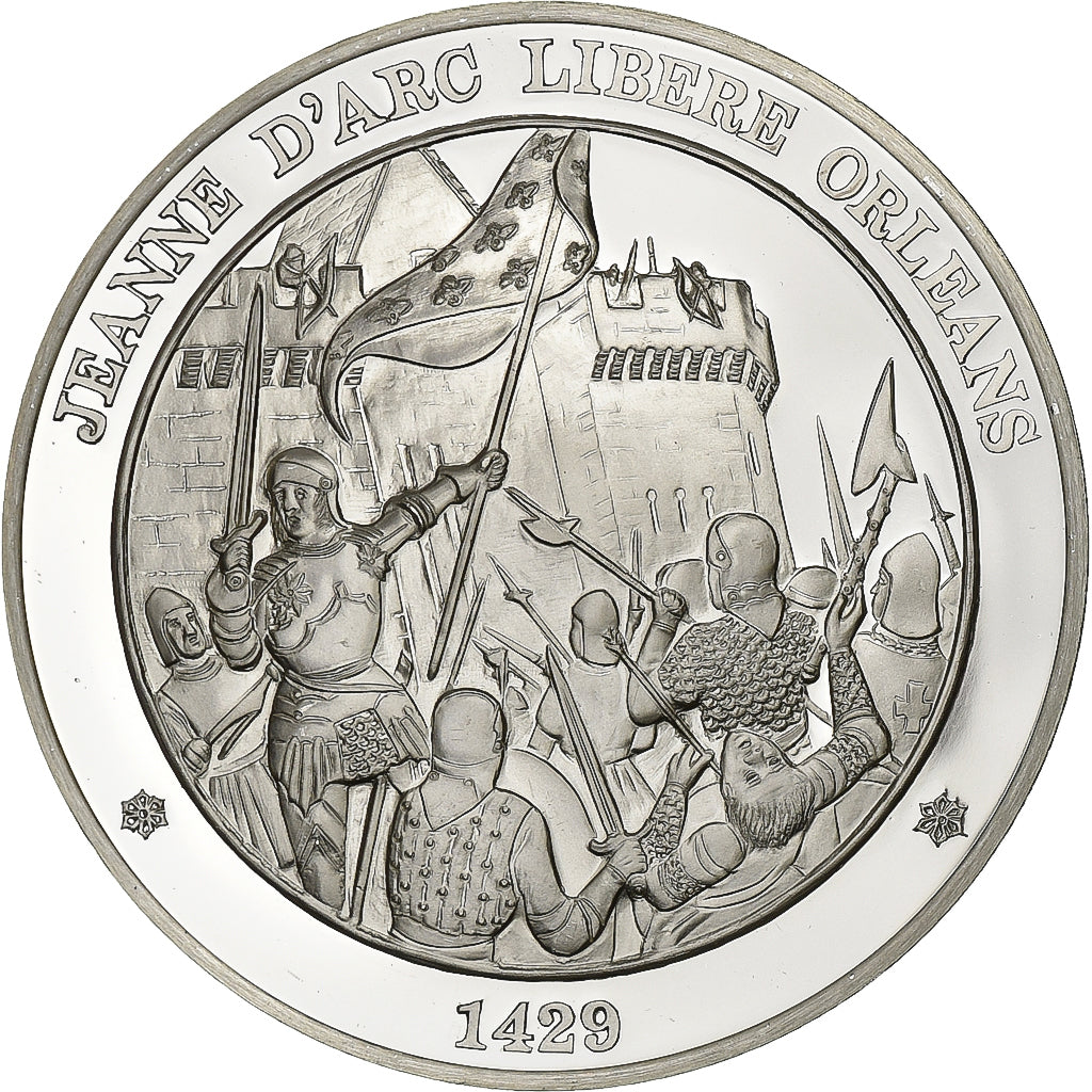 France, Medal, Jeanne d'Arc, Libère Orléans, Franklin Mint, Silver, Histoire