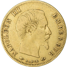 Frankreich, Napoleon III, 5 Francs, Small head, 1856, Paris, Gold, S+